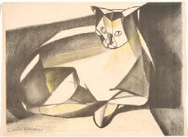 Untitled (cat) by Louise Henderson